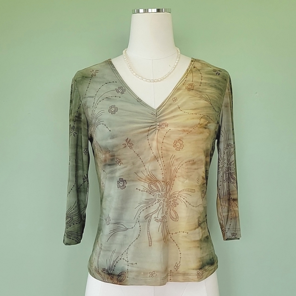 Bay Studio Y2K  Vintage Fairy Quarter Sleeve Top